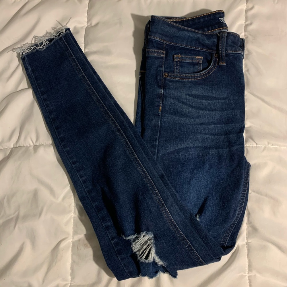 Denim ripped skinny jeans